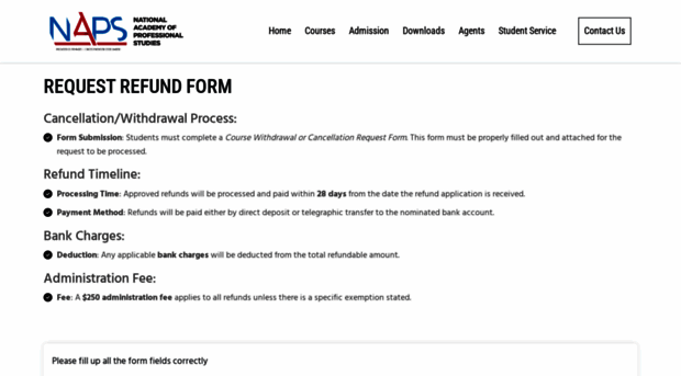 refunds.naps.edu.au