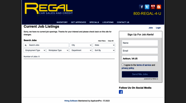 regalcars.applicantpro.com