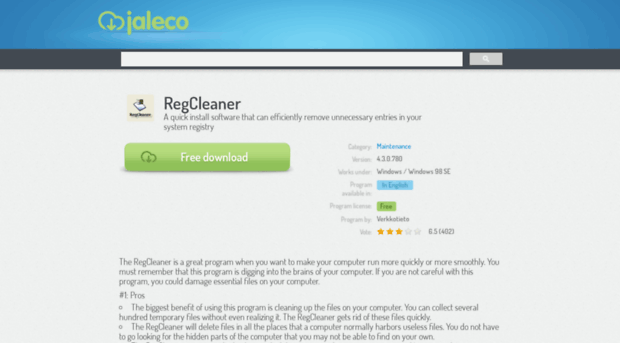 regcleaner.jaleco.com