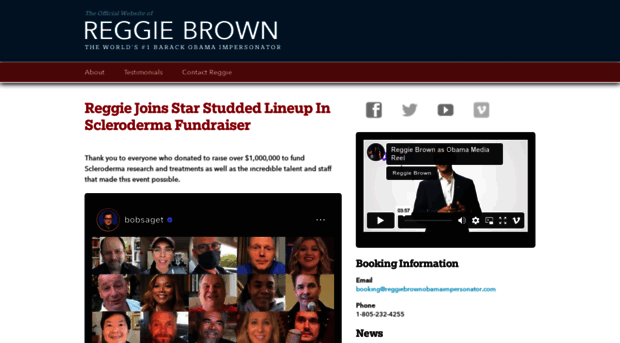 reggiebrownobamaimpersonator.com