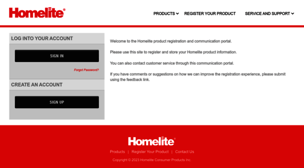 register.homelite.com