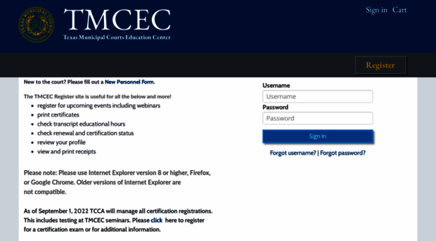 register.tmcec.com