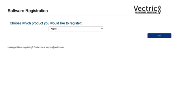 register.vectric.com