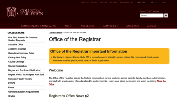 registrar.cofc.edu