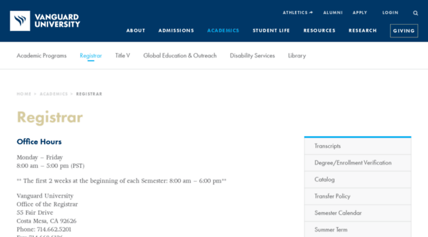 registrar.vanguard.edu