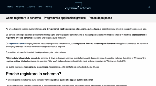 registrareschermo.it