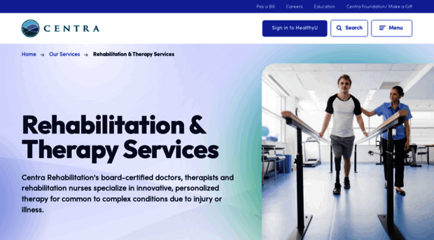 rehab.centrahealth.com