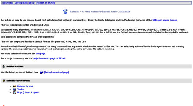 rehash.sourceforge.net