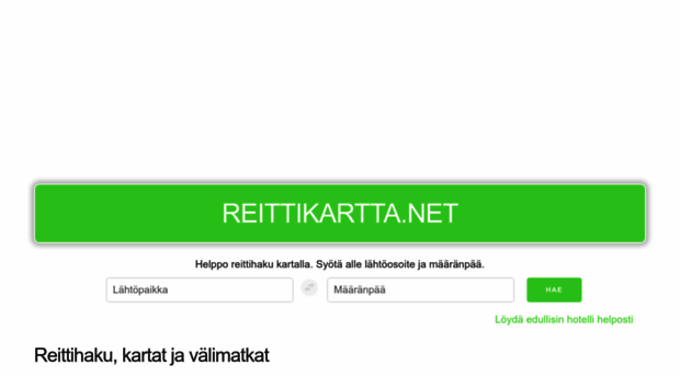  - Reittihaku, kartat ja välimatk... - Reittikartta