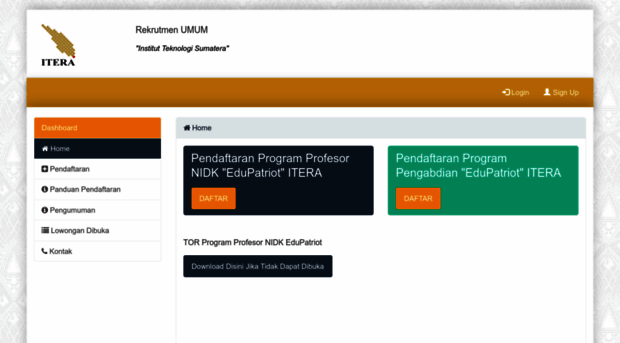 rekrut.itera.ac.id