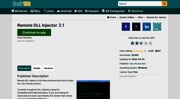 remote-dll-injector.soft112.com