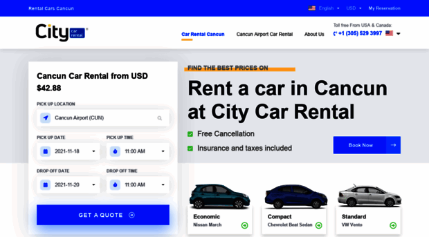 rentalcarscancun.com