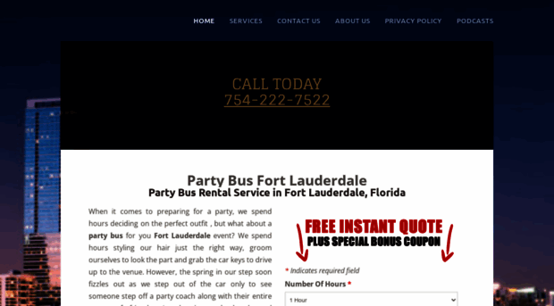 rentapartybusfortlauderdale.com