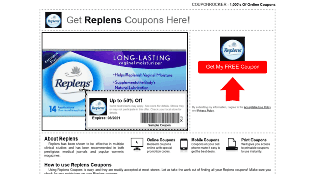 replens.couponrocker.com