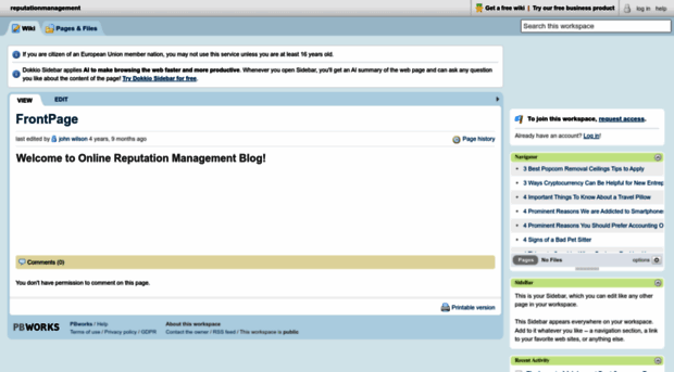 reputationmanagement.pbworks.com
