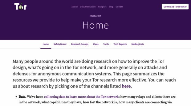 research.torproject.org