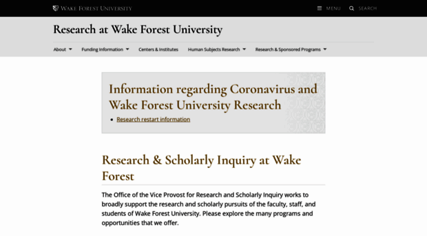 research.wfu.edu