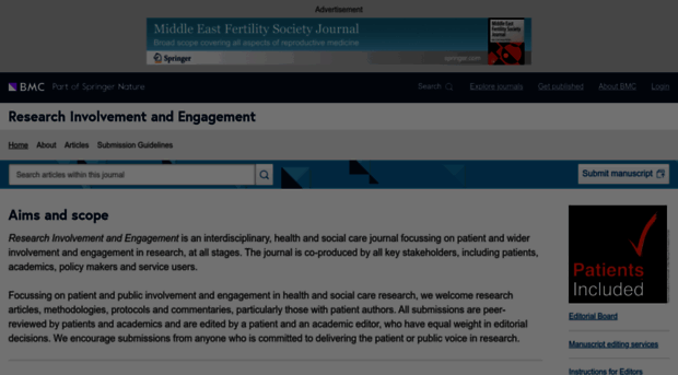researchinvolvement.biomedcentral.com