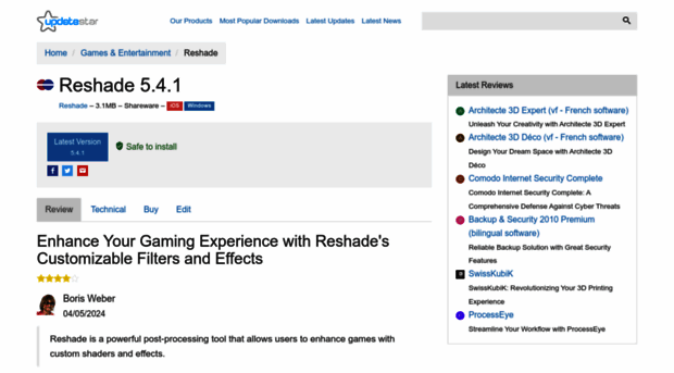 reshade.updatestar.com