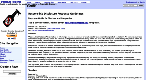 responsible-disclosure-response.wikidot.com