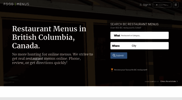 restaurantmenus.ca