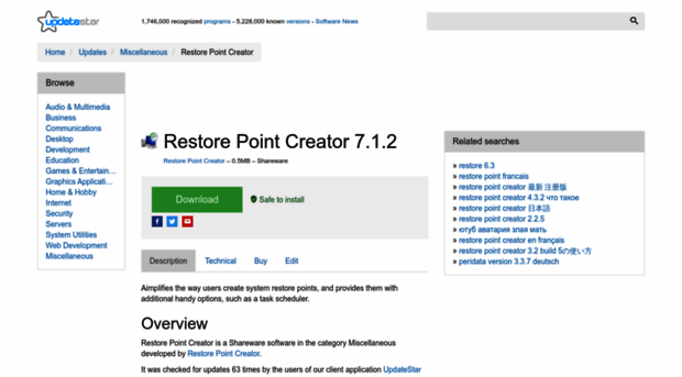 restore-point-creator.updatestar.com