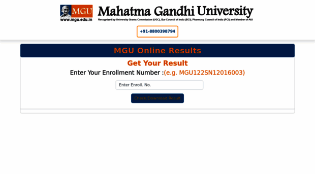 result.mgu.edu.in
