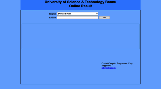 result.ustbonline.edu.pk