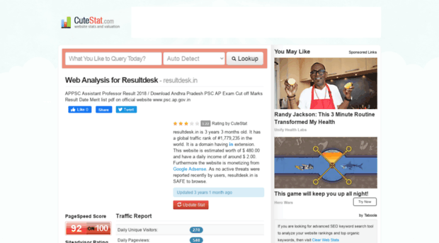 resultdesk.in.cutestat.com