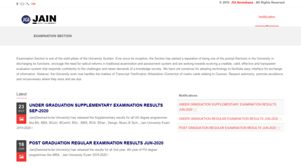 results.jainuniversity.ac.in