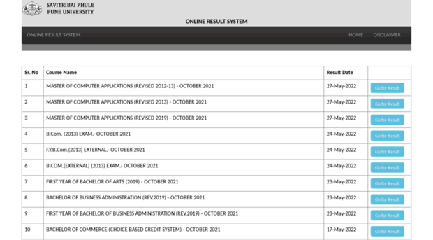 results.unipune.ac.in