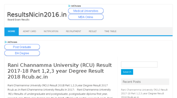 resultsnicin2016.in