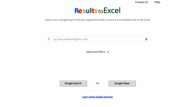 resultstoexcel.com