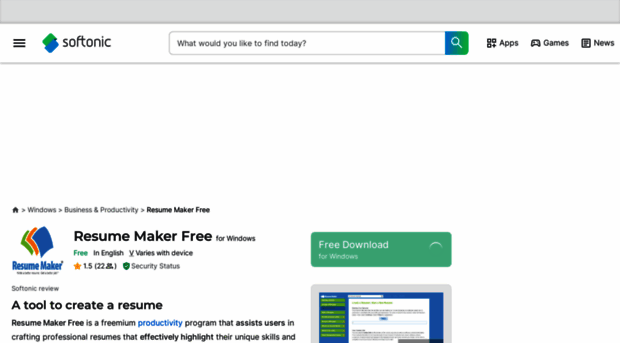 resume-maker-free.en.softonic.com