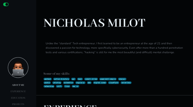 resume.nicholasmilot.com