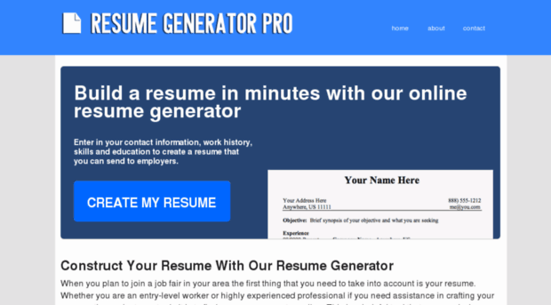 resumegeneratorpro.com