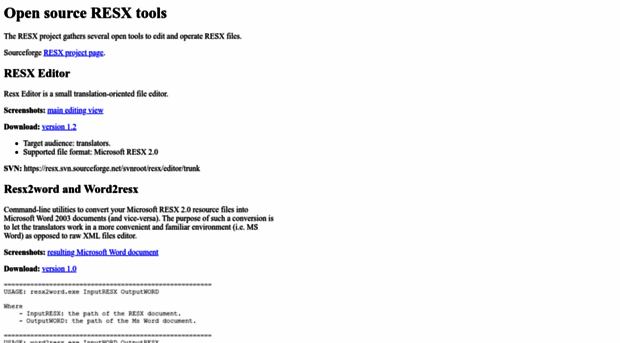 resx.sourceforge.net