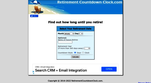 retirementcountdownclock.com