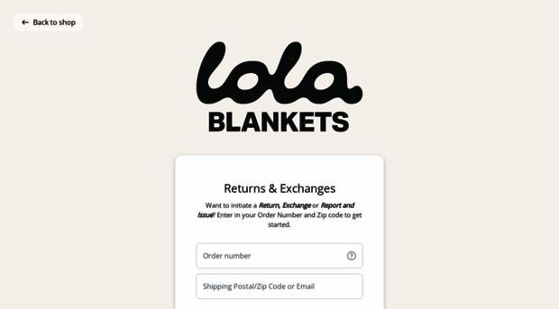 returns.lolablankets.com