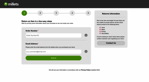 returns.millets.co.uk