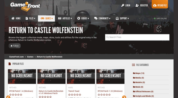 returntocastlewolfenstein.filefront.com