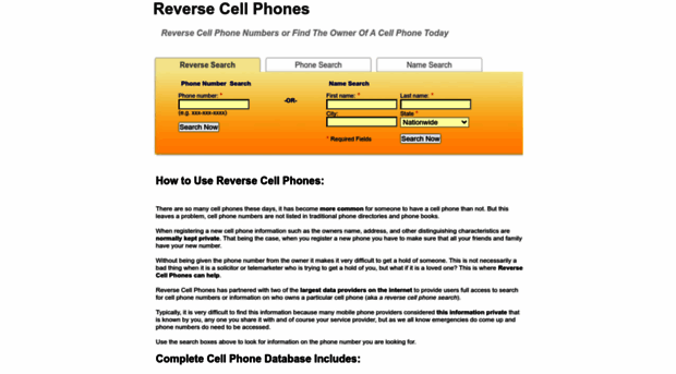 reversecellphones.com