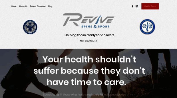 revivespineandsport.com