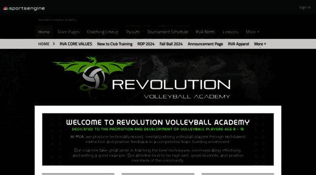 revolutionvolleyballacademy.com