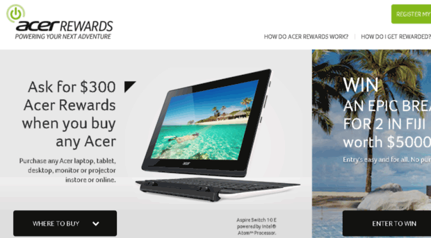 rewards.acer.co.nz