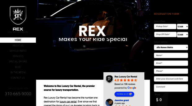 rexluxurycarrental.com