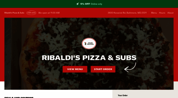 ribaldispizzasubs.com