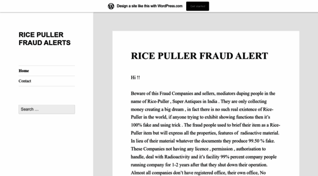 ricepullerfraudalerts.wordpress.com