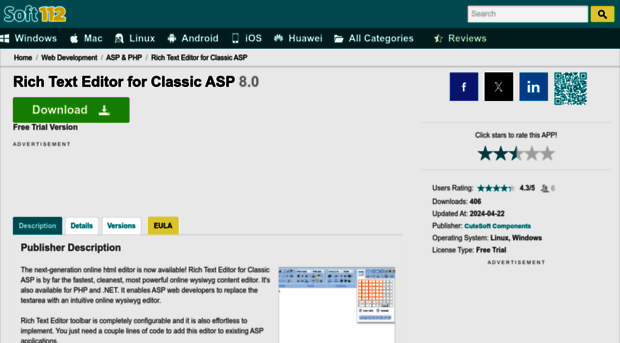 rich-text-editor-for-classic-asp.soft112.com