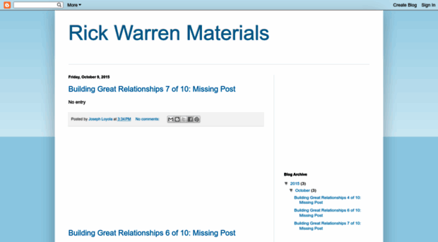 rickwarrenmaterials.blogspot.com